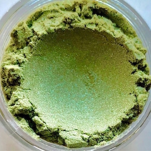 Pixie Green Eye Shadow, VEGAN Natural Mineral Makeup, Mica Shimmer Highlighter - No Talc, No Dyes - Loose Powder Pigment, Samples Available