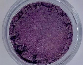 Amethyst Natural Eyeshadow, Vegan Loose Powder Mineral Makeup, Purple Lustrous Shimmer, Great for brown eyes- No Talc, No Gluten, No Corn