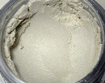 Sombra de ojos mineral WHITE Gold, iluminador blanco cálido brillante, maquillaje mineral en polvo suelto vegano, sin talco, sin gluten, sin almidones - En oferta