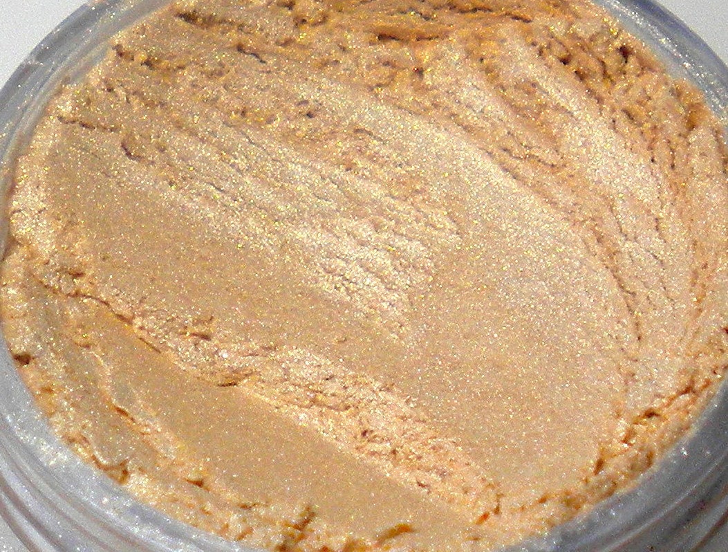 Gold Pearl, Mineral Eye Brightening Eyeshadow Highlighter, Loose Mica Powder Pigment - Sample Sizes and Refill Options Available