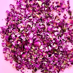 Dried Edible Flower Confetti Cocktail Garnish Cake Decorating 20g Pink Red Rose Petals Rose Buds