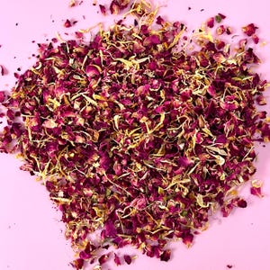 Dried Edible Flower Confetti Cocktail Garnish Cake Decorating 20g Red Rose Petals Marigold