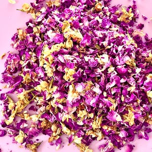 Dried Edible Flower Confetti Cocktail Garnish Cake Decorating 20g Pink Rose Petals Jasmine