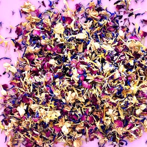 Dried Edible Flower Confetti Cocktail Garnish Cake Decorating 20g Red Rose Petal Blue Cornflower Jasmine Marigold