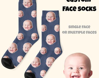 Custom Face Socks, Personalized Socks with Human Faces, Unique Funny Gift, Funny Gift for Bride or Bridesmaids,  Custom Face Socks