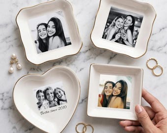 Porta-joias personalizado com foto da melhor amiga, porta-objetos personalizado com foto, presente para convite de madrinha, presente de agradecimento de casamento, presente de casamento