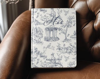 Libro de votos matrimoniales personalizado, recuerdo personalizado para él y para ella, cuaderno de votos estilo vintage, regalo de recuerdo personalizado.