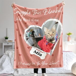 Custom Photo Blanket, Custom Dog Blanket Using Pet Photos, Dog Memorial Blanket, Pet Loss Gift, Personalized Pet Picture Blanket