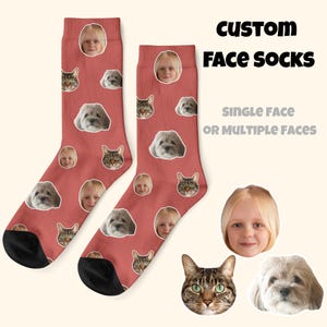 Custom Face Socks, Personalized Socks with Human Faces, Unique Funny Gift, Funny Gift for Bride or Bridesmaids,  Custom Face Socks