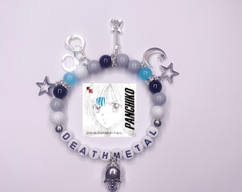 Bracelet fait main à breloques en métal mort, style gothique de l'an 2000