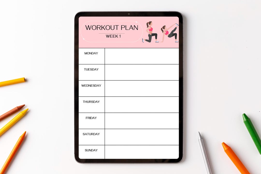Fitness Workout Planner & Exercise Log – Digital/ Printable Tracker for ...