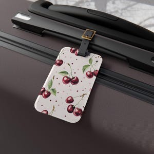 Cherry Bagagelabel Leuke Retro Fruit Reizen Tag Esthetisch Kersenpatroon Taslabel Kawaii Zomer Kofferaccessoire
