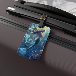 Magisch onderwaterzeemeermin bagagelabel oceaanfantasie reislabel voor koffer cadeau voor zeemeerminliefhebbers dromerig aquatisch tafereel accessoire