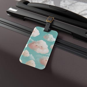 Leuke cloud bagagelabel pastel kawaii reistag voor koffer bagagelabel zachte esthetische reizen accessoire tastag