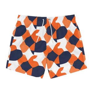 Colorful Geometric Swim Trunks for Summer Fun and Beach Days