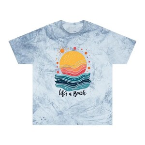 Pink Tie Dye T Shirt Life Is A Beach Summer Vibes