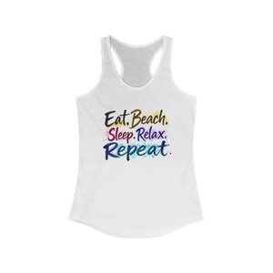 Womens Beach Vibes Racerback Tank Top für den Sommer Spaß tragen