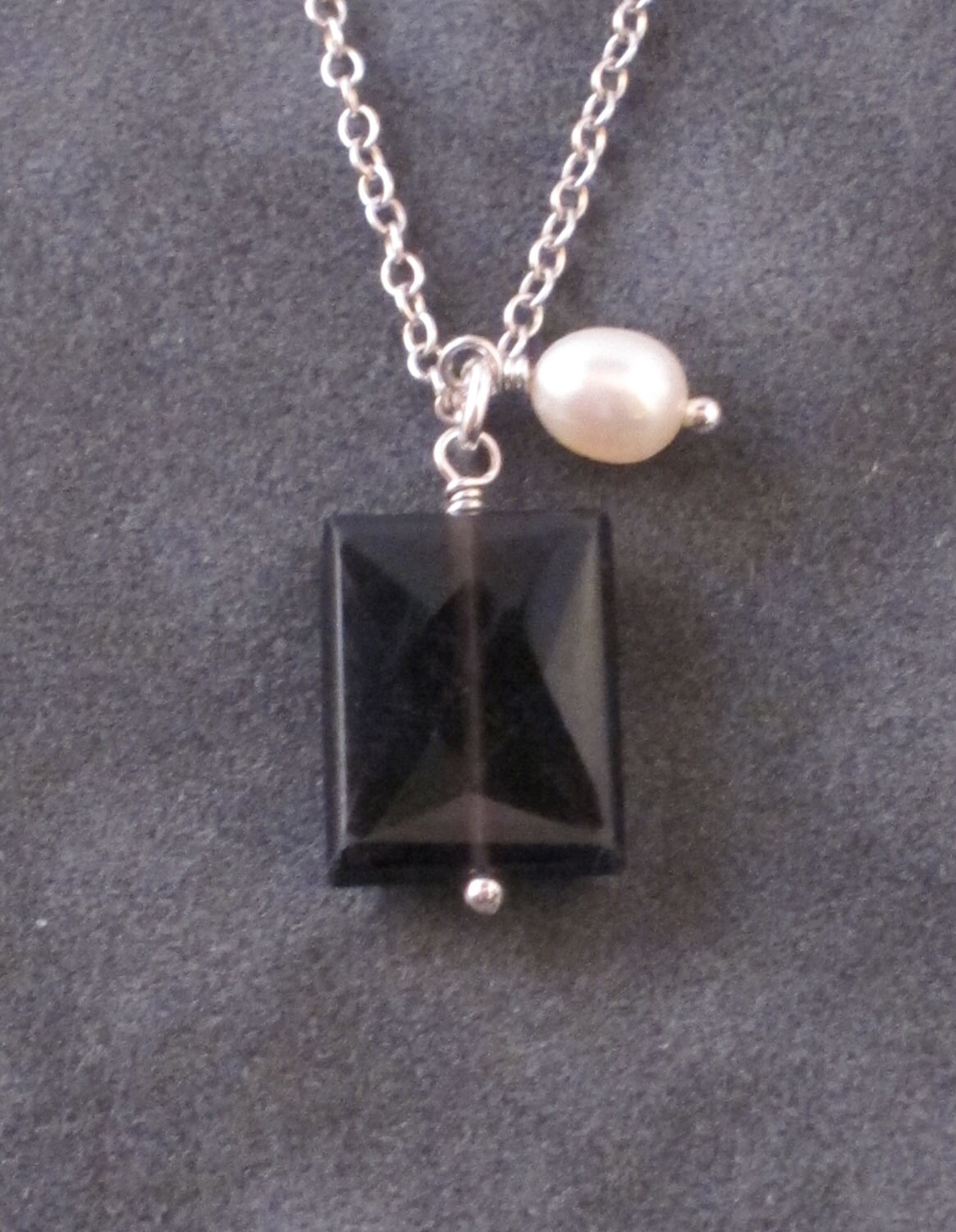 V3 Jewelry Set of Two Sterling Silver with Freshwater Pearl and Smoky Quartz Stud Earring