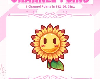 Flower | Twitch Channel Points Icons | Cute Skull Emotes for Streamers | Redeem Icons for Twitch Discord | Kawaii Streaming Assets, Redeem