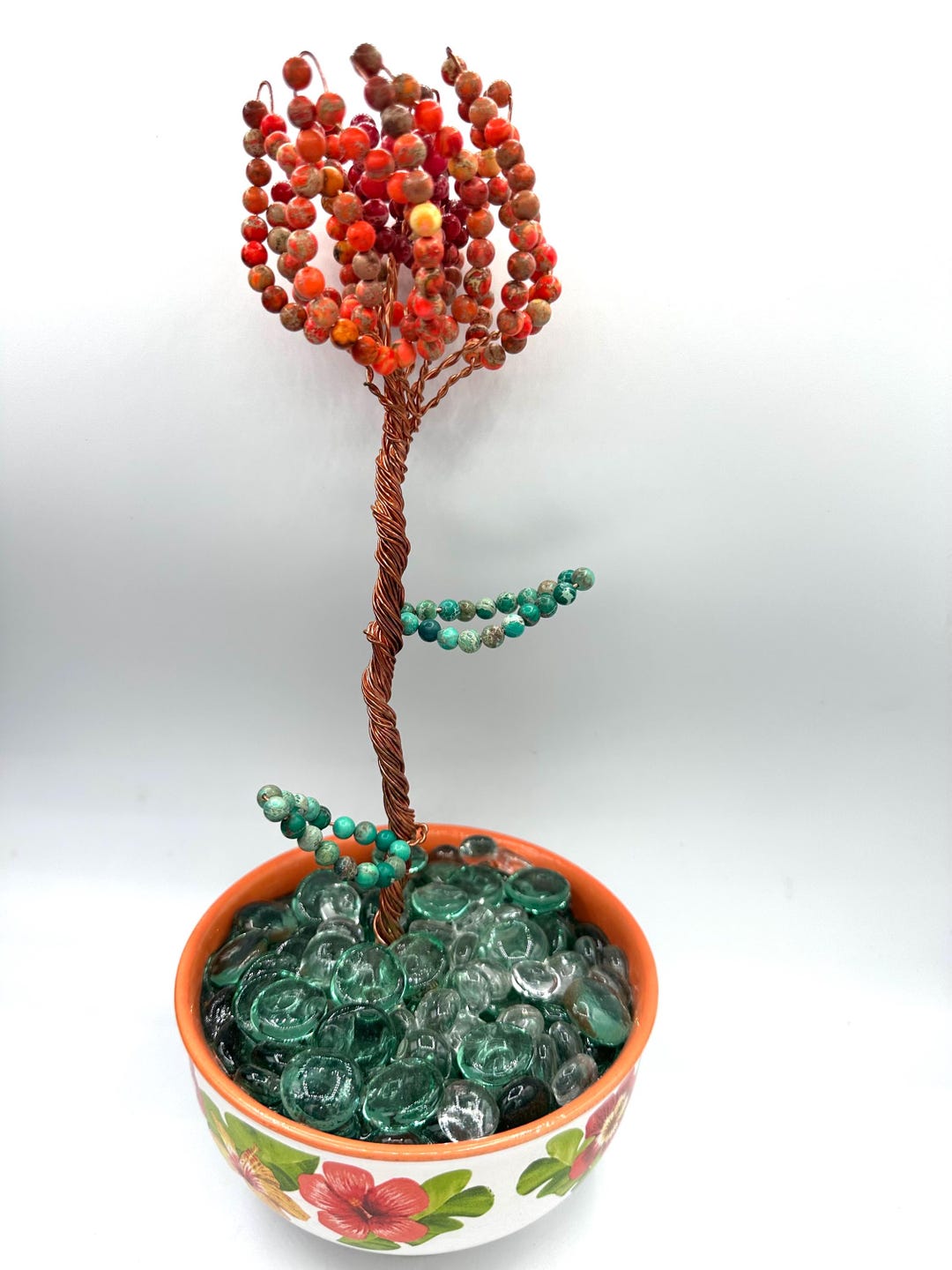 handmade-copper-wire-tulip-sculpture-orange-jasper-sea-beads-etsy