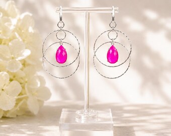 Point 5 Heather Hoop Dangles