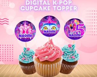 Topper Per Torte E Cupcake A Tema K-pop Dem0n Hunters - 25 Pezzi, Decorazione Compleanno Per Fan Bambini