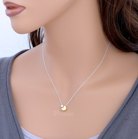 Star Moon Necklace Gold / Silver 