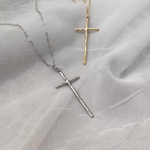 Cross Necklace, Women cross necklace, Long minimalist cross pendant necklace, Jewelry gift