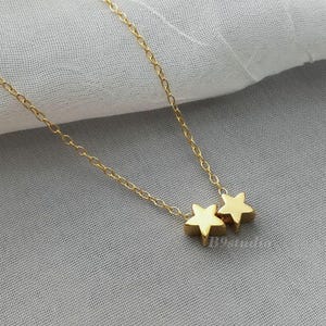 Tiny Star Necklace, Gold or Silver 1, 2, 3, 4, 5 stars, Best friend gift, Minimalist Jewelry
