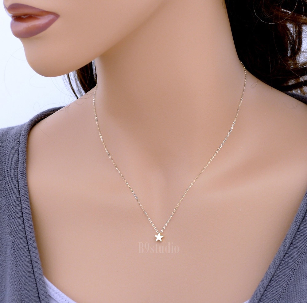 Dainty star necklace small charm necklace Minimalist