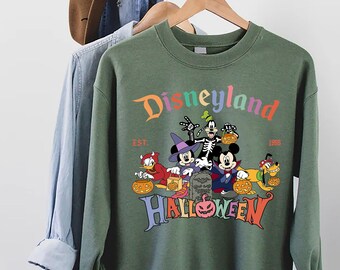 Vintage Disney Halloween Sweatshirt, Mickey And Friends Halloween Shirt, Mickey's Not-So-Scary Halloween Party, Disney Family Matching Shirt