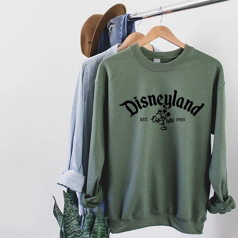 Disneyland EST 1955 Hoodie, Mickey Disney Sweatshirt, Disneyland Trip Sweat, Vintage Disneyland Sweatshirt, Disney Matching Hoodies, Epcot image 2