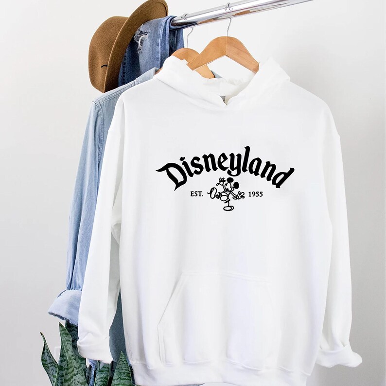Disneyland EST 1955 Hoodie, Mickey Disney Sweatshirt, Disneyland Trip Sweat, Vintage Disneyland Sweatshirt, Disney Matching Hoodies, Epcot image 3