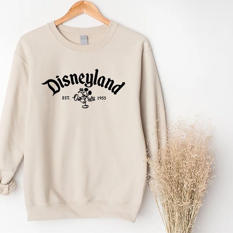 Disneyland EST 1955 Hoodie, Mickey Disney Sweatshirt, Disneyland Trip Sweat, Vintage Disneyland Sweatshirt, Disney Matching Hoodies, Epcot image 1