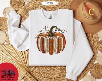 Fall Book Pumpkin Halloween Shirt, Halloween Book Lover Shirt, Fall Bookish Shirt, Pumpkin Book Shirt, Pumpkin Sweater, Fall Shirt
