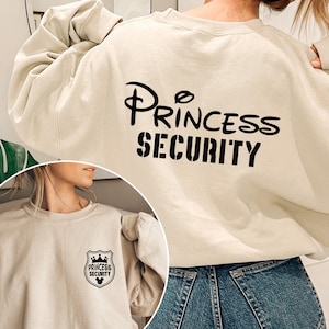 Princess Security Shirt, Back Front Shirt, Disney Princess T-shirt, Security Shirt, Vacation Matching, Disney World
