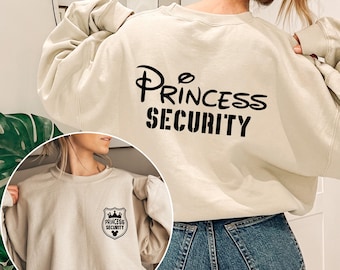 Princess Security Shirt, Back Front Shirt, Disney Princess T-shirt, Security Shirt, Vacation Matching, Disney World