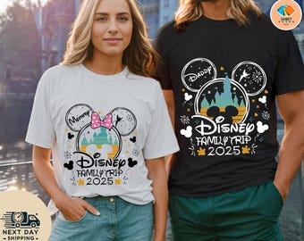 Custom Disneyworld Family Trip Shirt, Disney Family Vacation Shirt, Personalized Family Matching Shirt, Disney Custom Minnie & Mickey Shirt