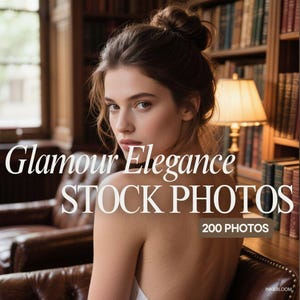 Glamour Evening Elegance Beauty Stock Photos Bundle | Fashion, Makeup, Party Images | PLR MRR Digital Download for Bloggers & Social Media