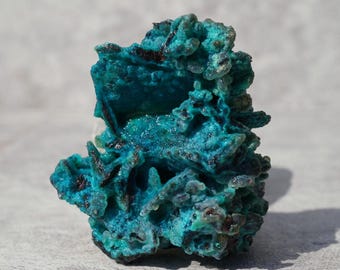 Collector Choices Specimen Antique Chrysocolla Native Copper Spider ; Tumbled Stone ; Rare Blue from Earth Indonesian Mineral Druzy Minerals
