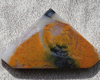 Cabujón de ágata de la isla de Bacan, raro, estilo jaspe oceánico, piedra natural indonesia, pieza única de coleccionista.