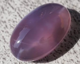 Anillo de calcedonia púrpura para hombre; Cabujón de piedras preciosas de alta calidad; Anillos de cristales transparentes para hombre, joyería masculina, gema, piedra púrpura auténtica, cristal curativo
