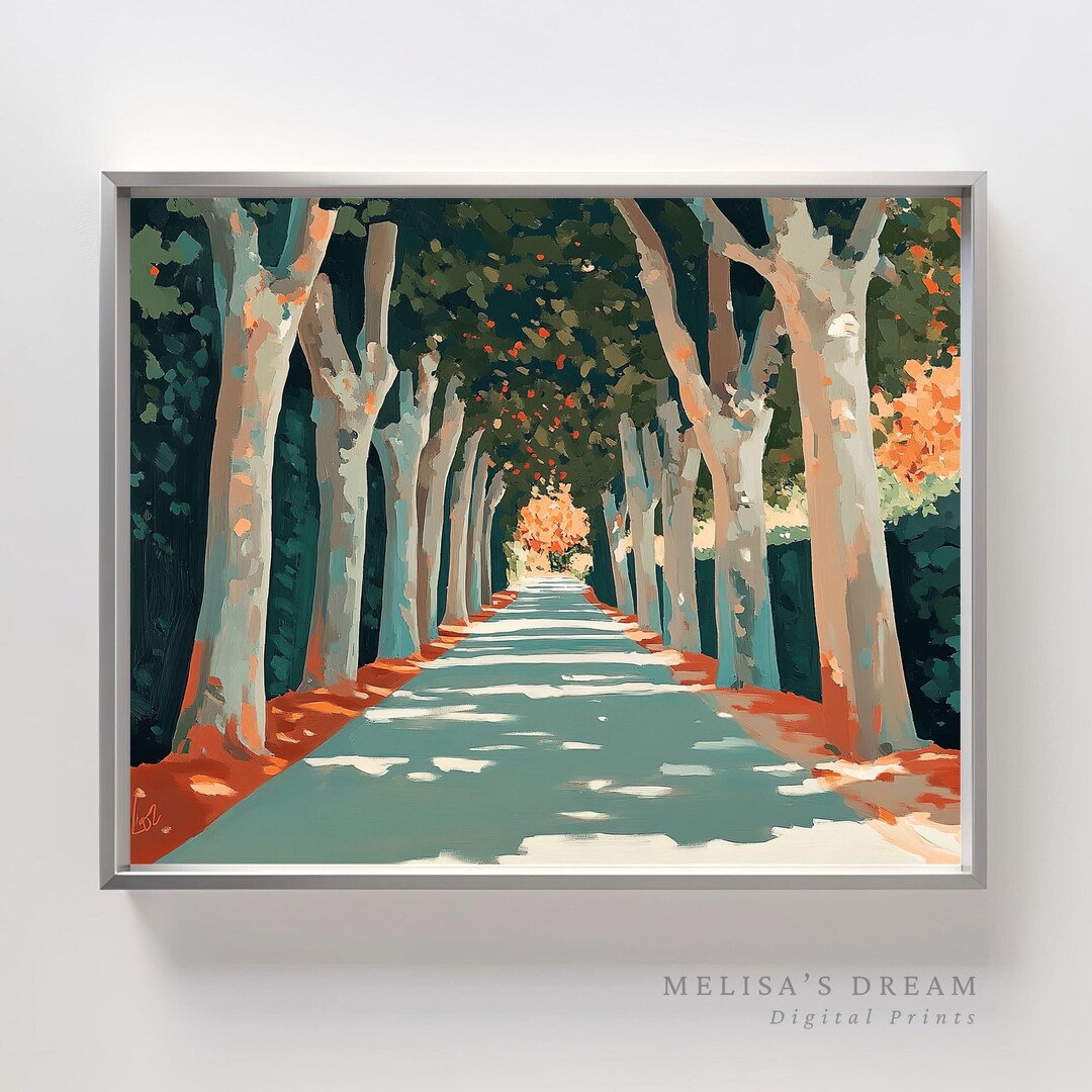 Autumn Forest Path Print: Scenic Landscape Wall Art (digital Download ...
