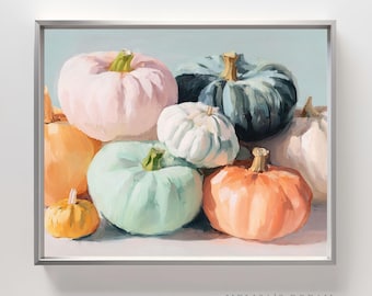 Pastel Pumpkin Print: Farmhouse Fall Decor (Digital Download)