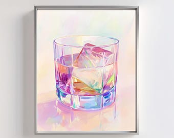 Colorful Cocktail Art Print: Abstract Drink Illustration (Digital Download)