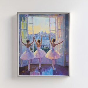 Konsttryck från Parisisk ballerina: Solnedgångsdansscen (digital nedladdning)