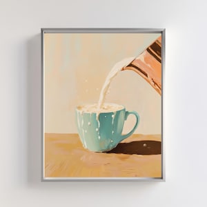 Impresión Bar Café | Póster Bistro Café | Cartel Carrito Café | Amantes del Café Moderno | Decoración Minimalista | Regalo Espresso