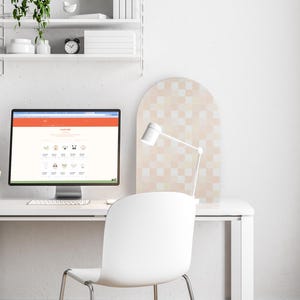 Mírame - Tablero de anuncios colorido de Coostix - Panel acústico de fieltro con arco - Tablero de visión manifiesto para la oficina y el hogar