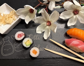 personalisierte Sushi Schieferplatte