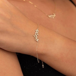 14k gold wheat bracelet , leaves style gold bracelet , gold bracelet gift for women, mother day bracelet , solid gold bracelet, 14k bracelet